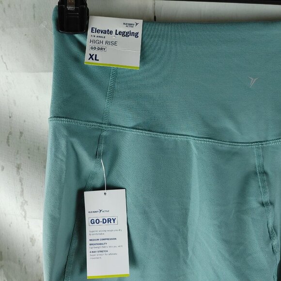 Old Navy Active Elevate Sage Green Legging 7/8 Ankle High Rise Go Dry Sz XL NWT - Picture 6 of 8
